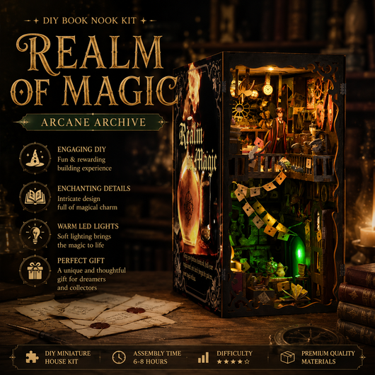 Realm of Magic DIY Book Nook Kit - Arcane Archive